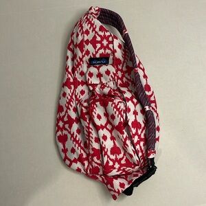 Kavu rope sling bag pink zip pockets handbag crossbody